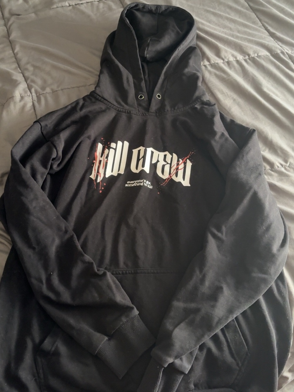 Black 'Kill Crew' Graphic Hoodie